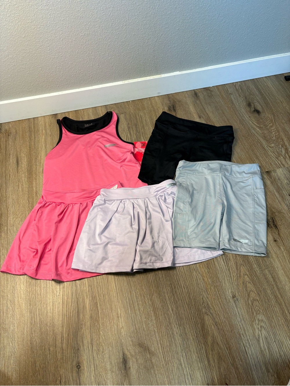 Hind Girls Activewear 5 Piece Lot Size 6X NWT/NWOT Tanks, Skorts & Biker Shorts